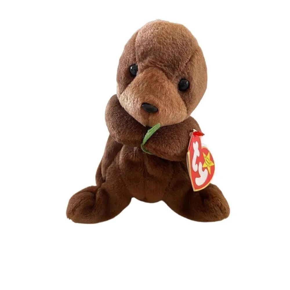 1996 1995 Seaweed The Otter Tag Error Mismatched Dates Ty Beanie Baby Plush Coll